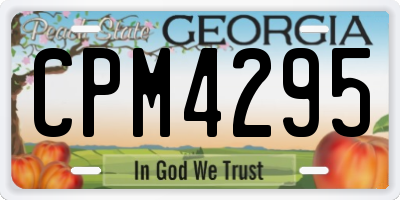 GA license plate CPM4295