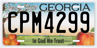 GA license plate CPM4299