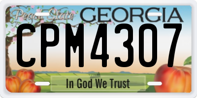 GA license plate CPM4307