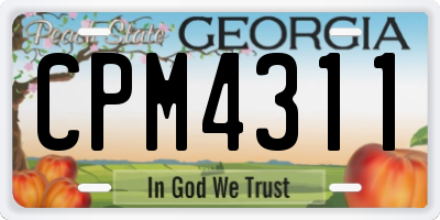 GA license plate CPM4311