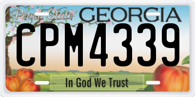 GA license plate CPM4339