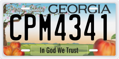 GA license plate CPM4341