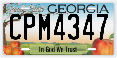 GA license plate CPM4347