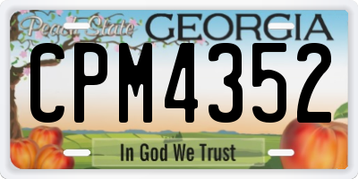 GA license plate CPM4352
