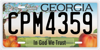 GA license plate CPM4359