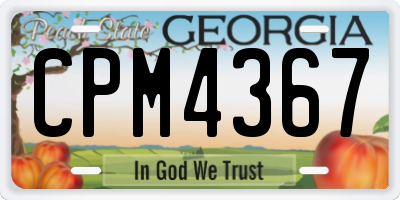 GA license plate CPM4367