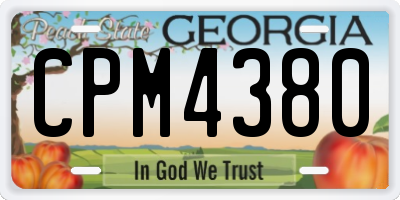 GA license plate CPM4380