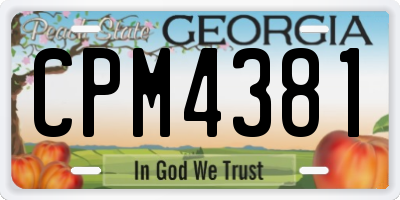 GA license plate CPM4381