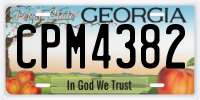 GA license plate CPM4382