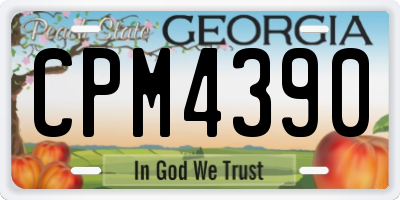 GA license plate CPM4390
