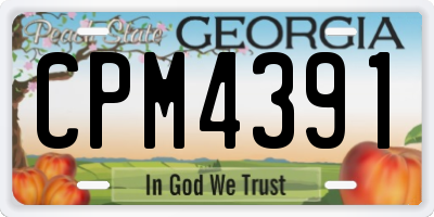 GA license plate CPM4391