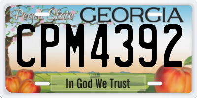 GA license plate CPM4392