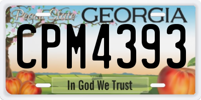 GA license plate CPM4393