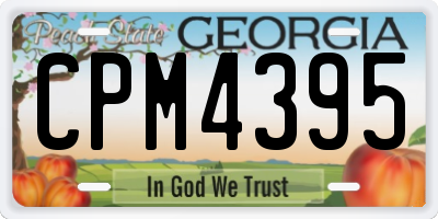 GA license plate CPM4395