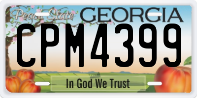 GA license plate CPM4399