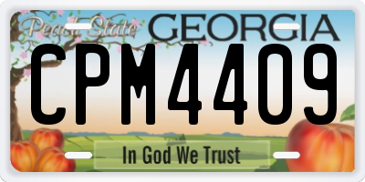 GA license plate CPM4409