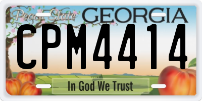 GA license plate CPM4414
