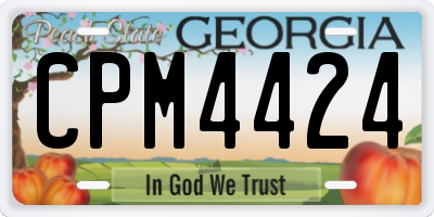 GA license plate CPM4424