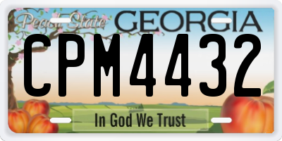 GA license plate CPM4432