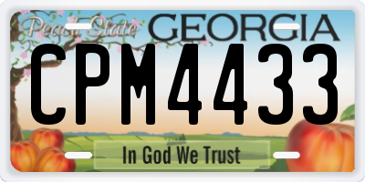 GA license plate CPM4433