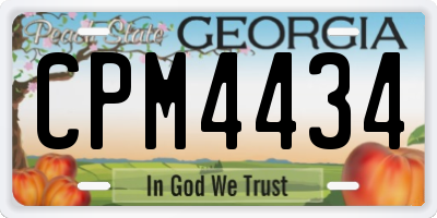 GA license plate CPM4434