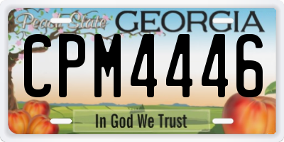 GA license plate CPM4446