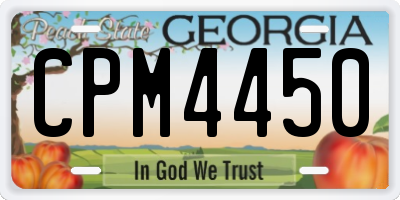GA license plate CPM4450
