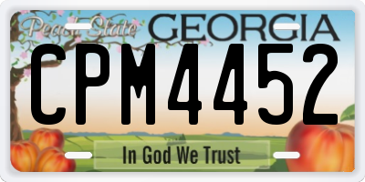 GA license plate CPM4452