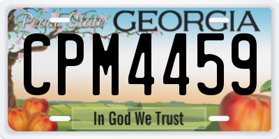 GA license plate CPM4459