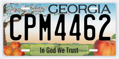 GA license plate CPM4462