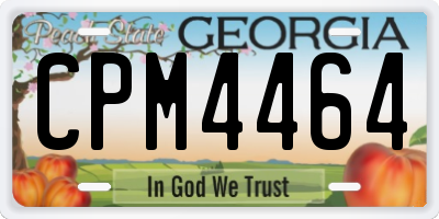 GA license plate CPM4464