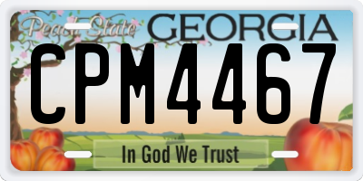 GA license plate CPM4467