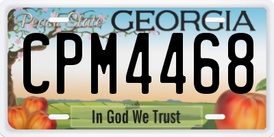 GA license plate CPM4468
