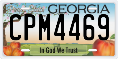 GA license plate CPM4469