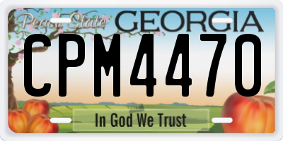 GA license plate CPM4470