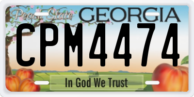 GA license plate CPM4474