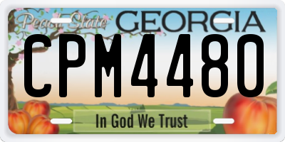 GA license plate CPM4480