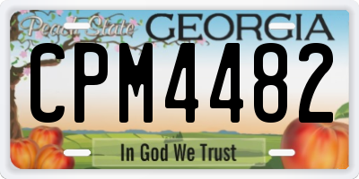 GA license plate CPM4482