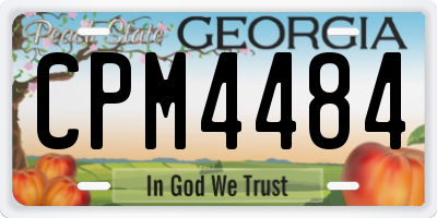 GA license plate CPM4484