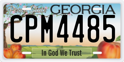 GA license plate CPM4485