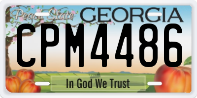 GA license plate CPM4486