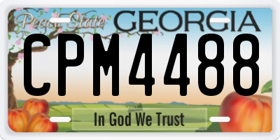 GA license plate CPM4488