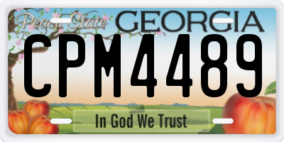 GA license plate CPM4489