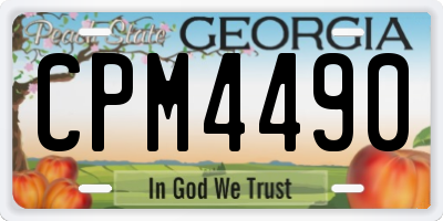 GA license plate CPM4490