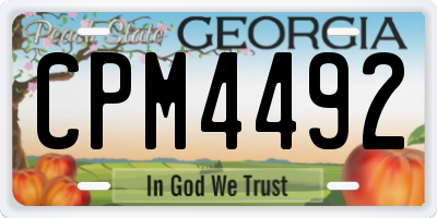 GA license plate CPM4492