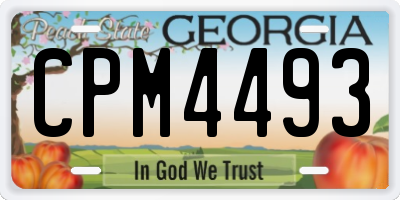 GA license plate CPM4493