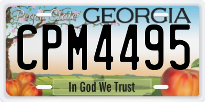 GA license plate CPM4495