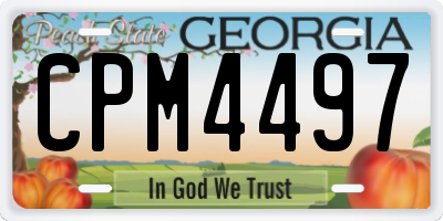 GA license plate CPM4497