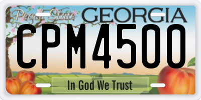 GA license plate CPM4500