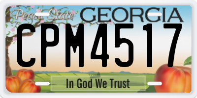 GA license plate CPM4517